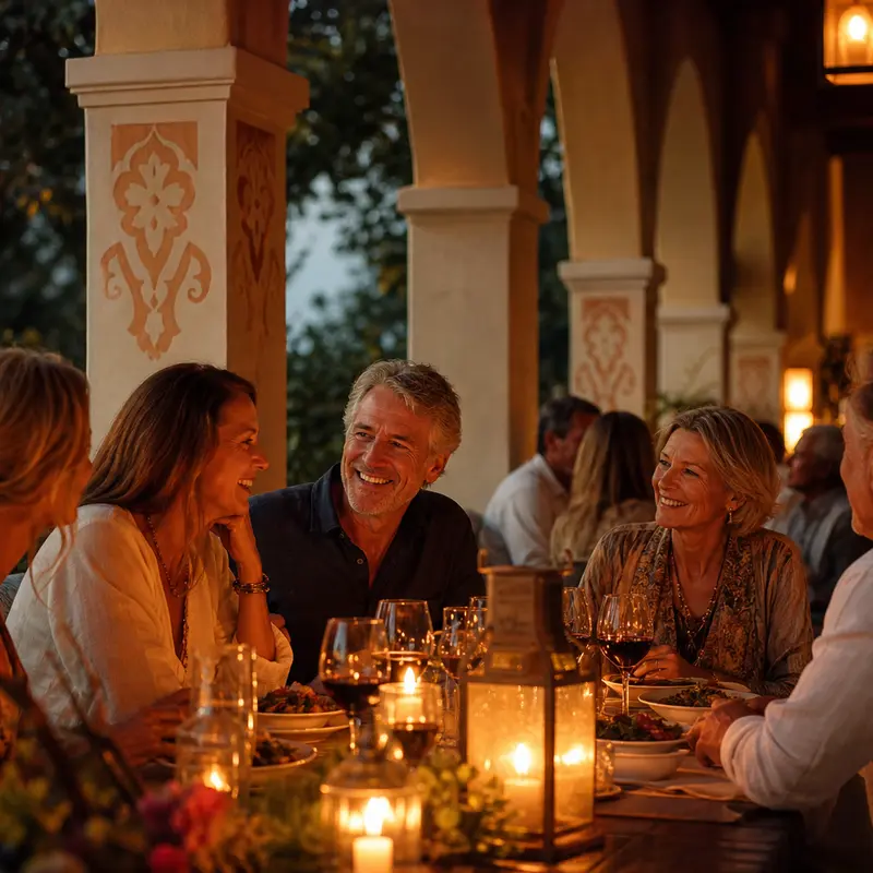 Dinner and sundowners at Bushbrook