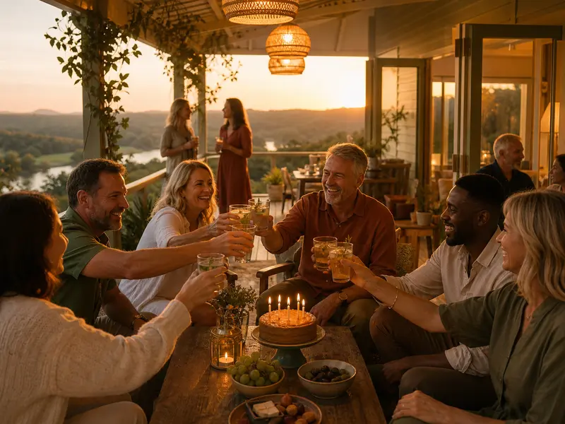 Evening sundowners at Bushbrook