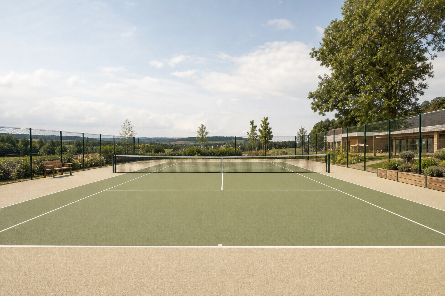 Tennis court at Bushbrook