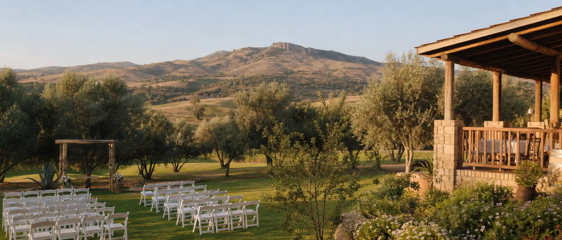 Garden and outdoor celebration space at Bushbrook