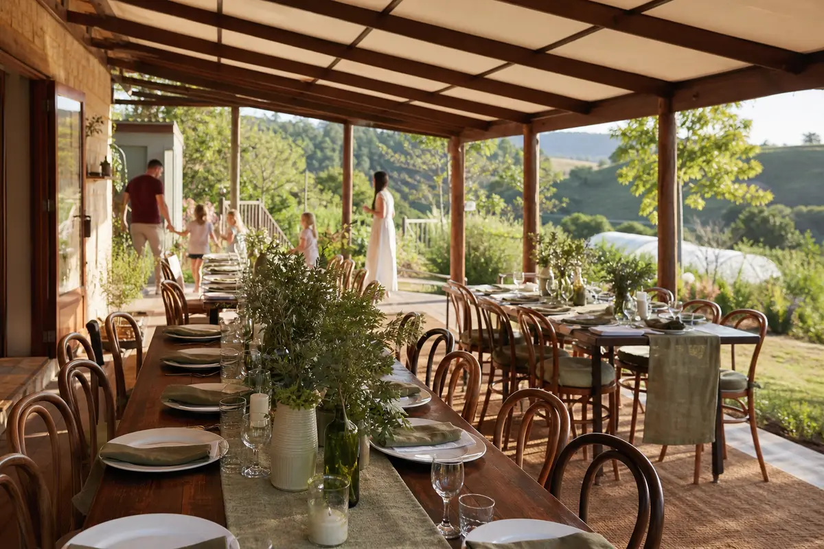 Verandah and indoor event space at Bushbrook